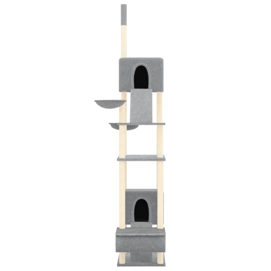 világosszürke plafonig érő kaparófa 277-303 cm