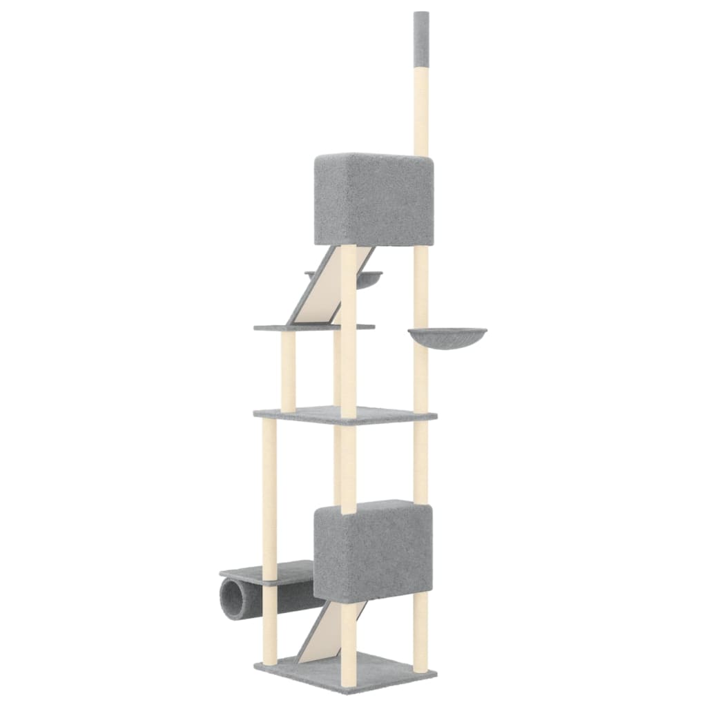 világosszürke plafonig érő kaparófa 277-303 cm