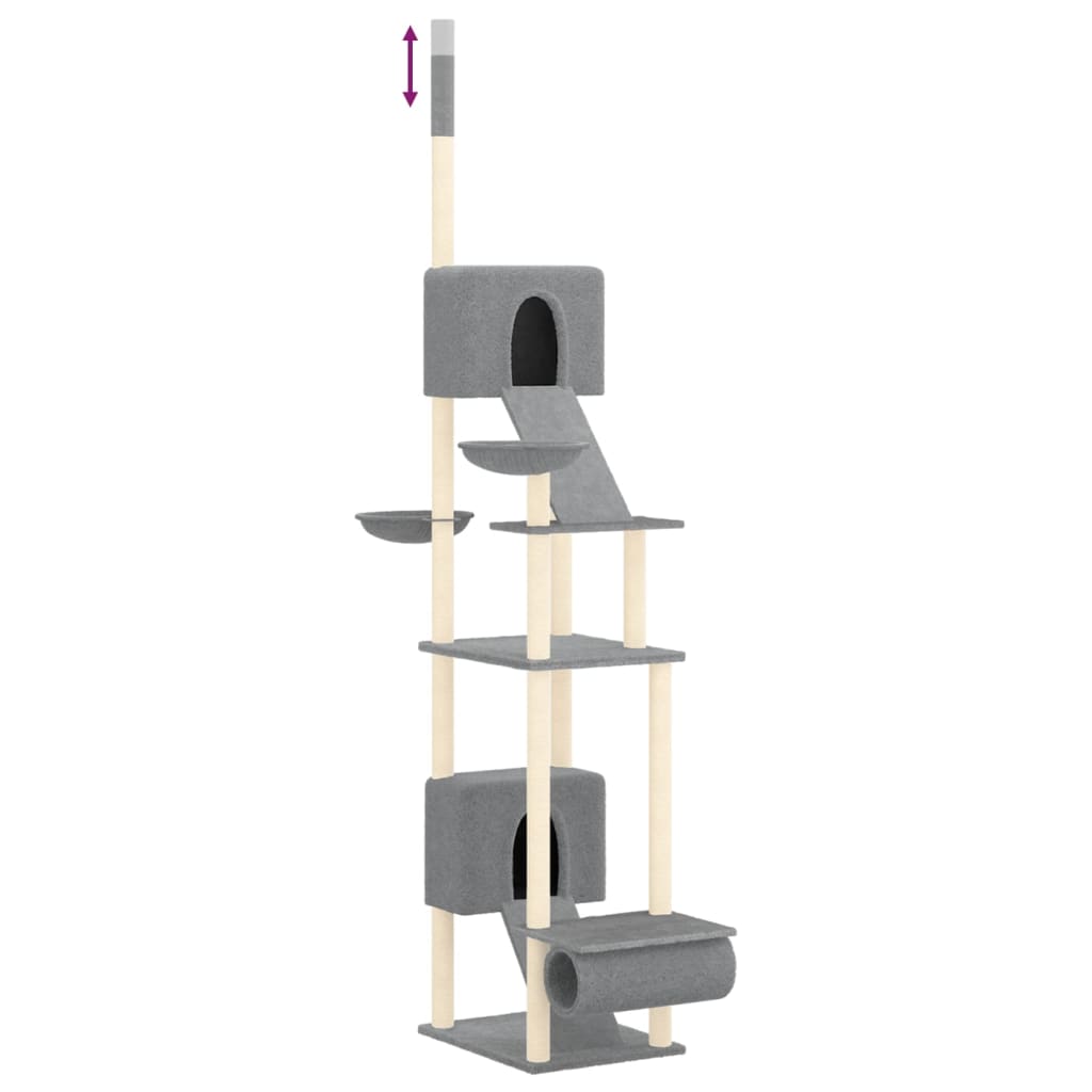 világosszürke plafonig érő kaparófa 277-303 cm
