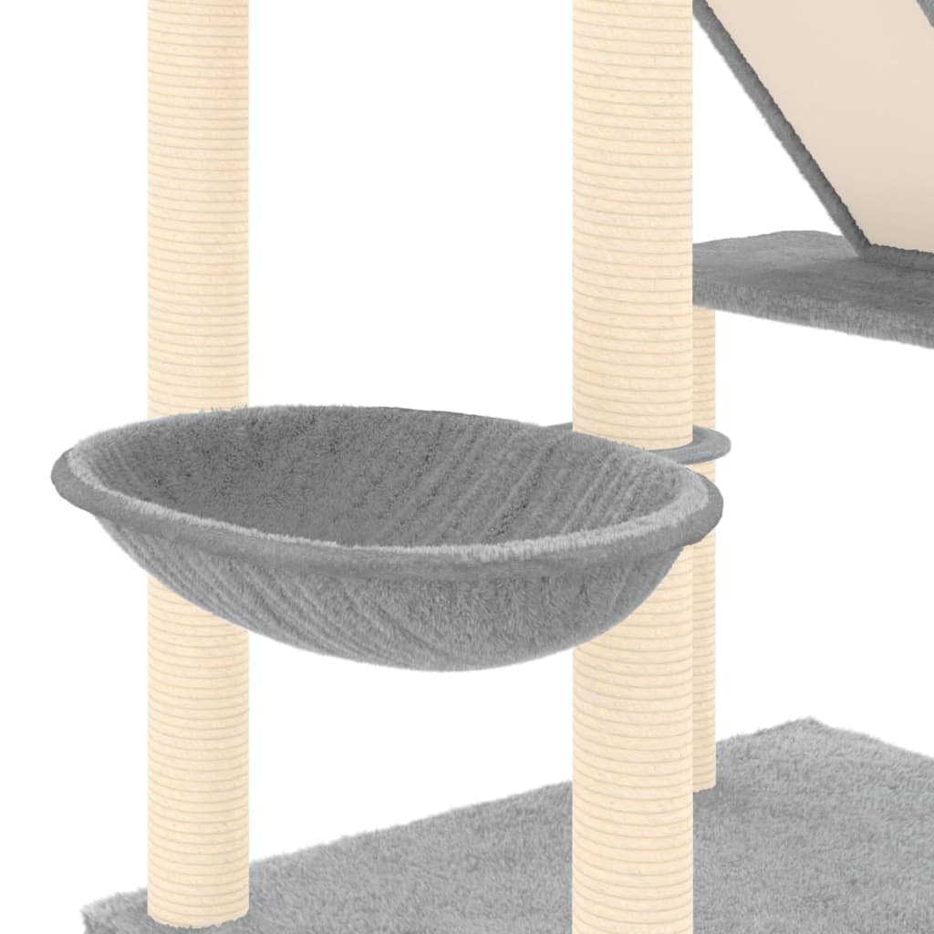 világosszürke plafonig érő kaparófa 277-303 cm