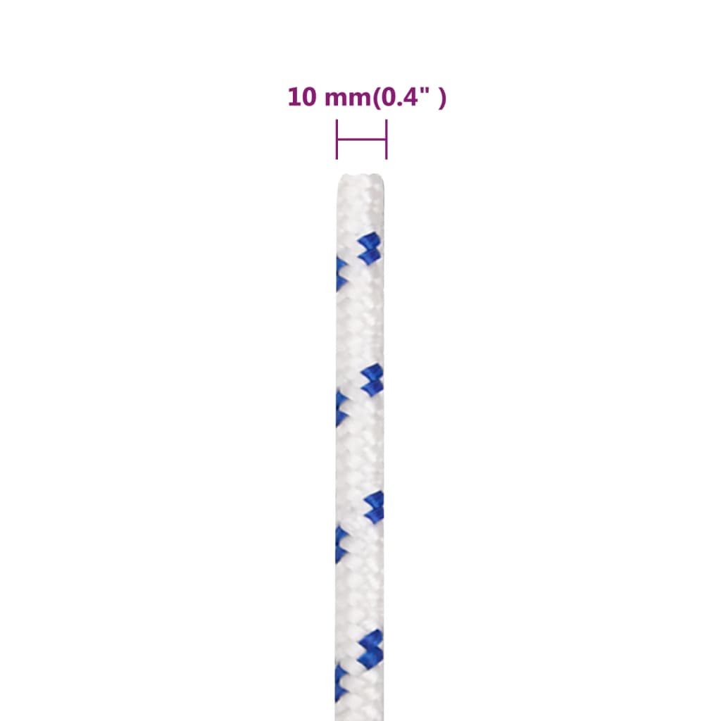 fehér polipropilén hajókötél 10 mm 500 m