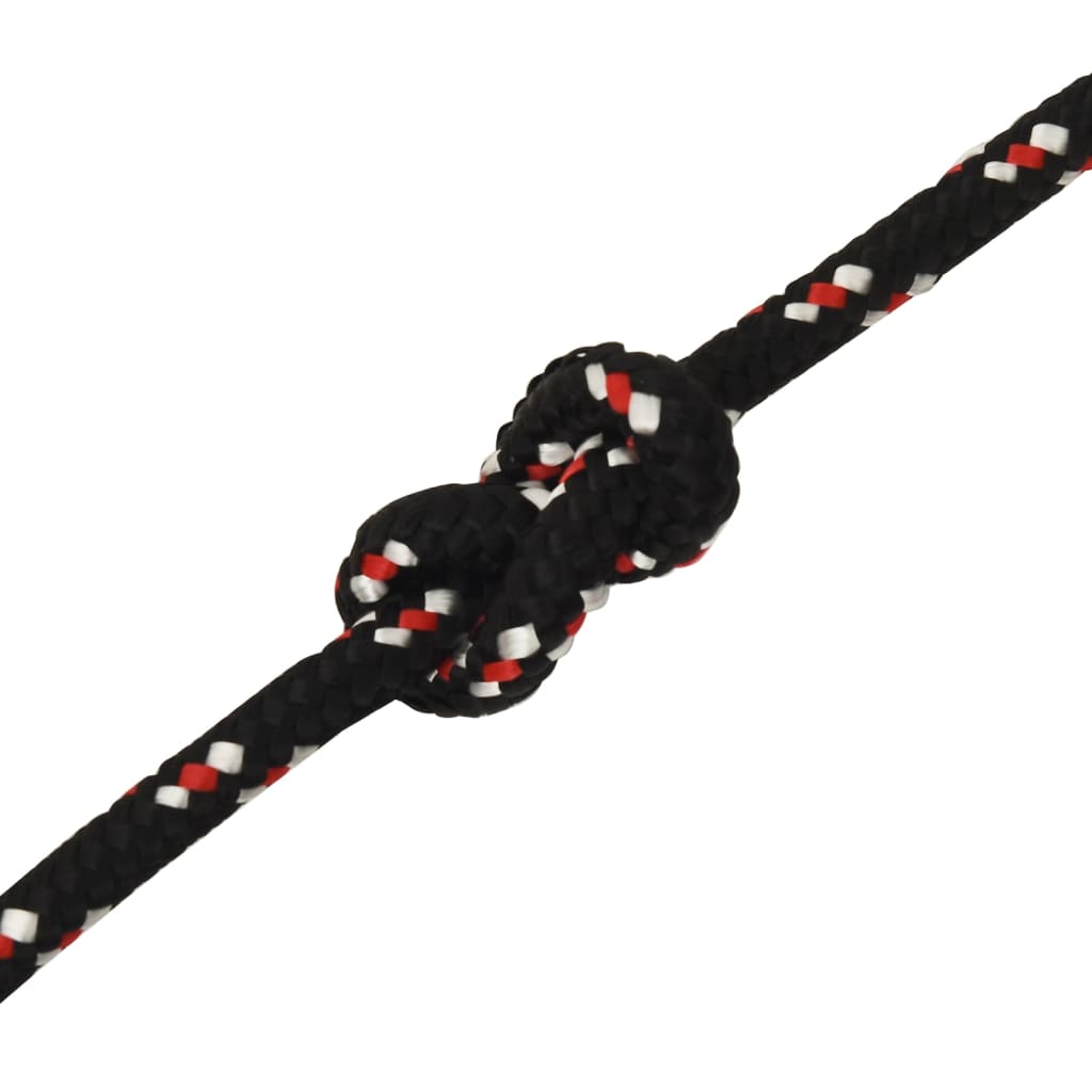 fekete polipropilén hajókötél 14 mm 25 m