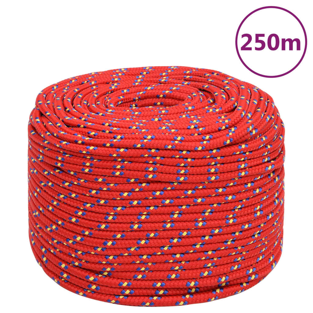 piros polipropilén hajókötél 8 mm 250 m