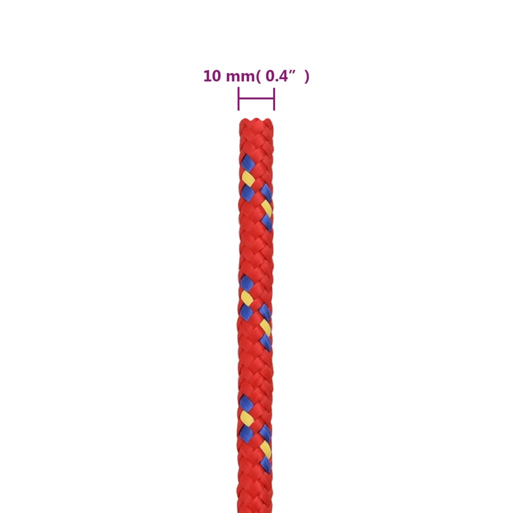 piros polipropilén hajókötél 10 mm 25 m