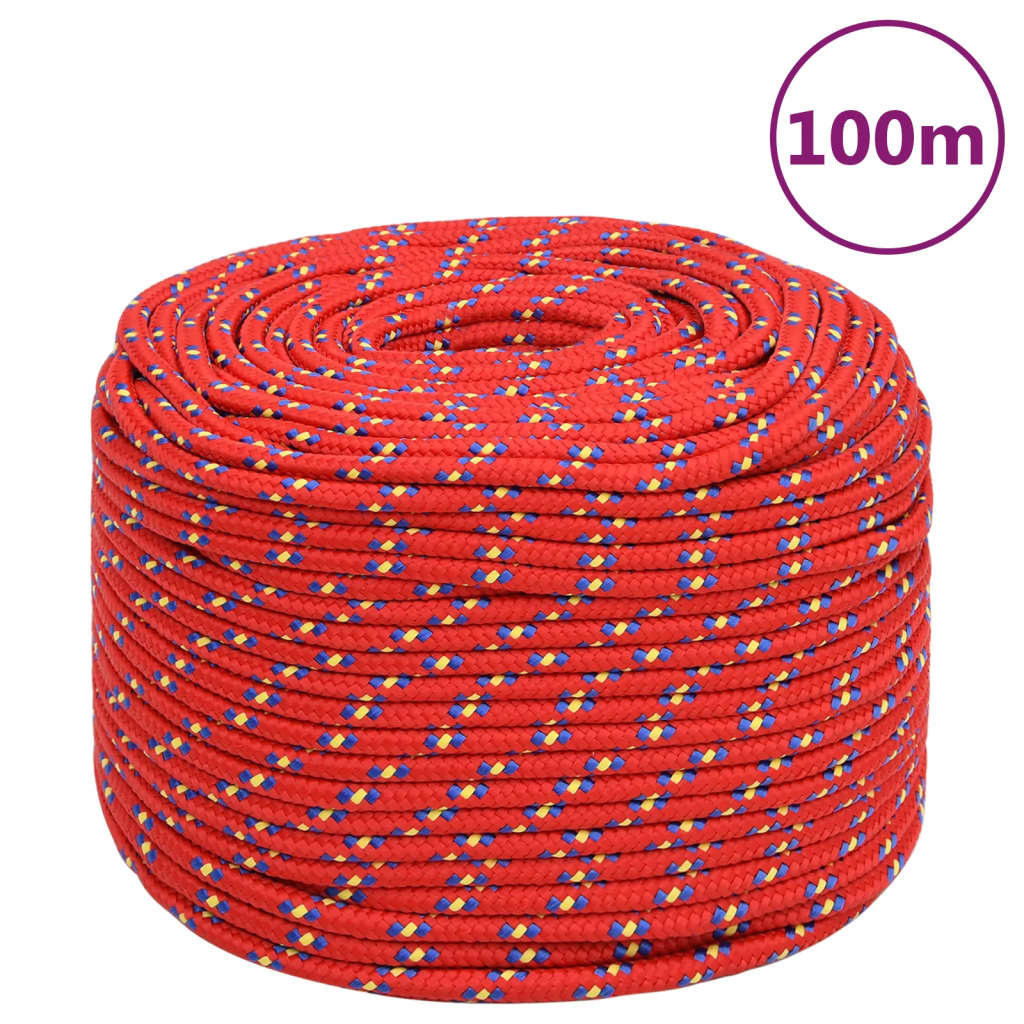 piros polipropilén hajókötél 10 mm 100 m