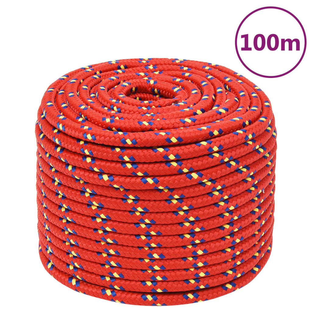 piros polipropilén hajókötél 14 mm 100 m