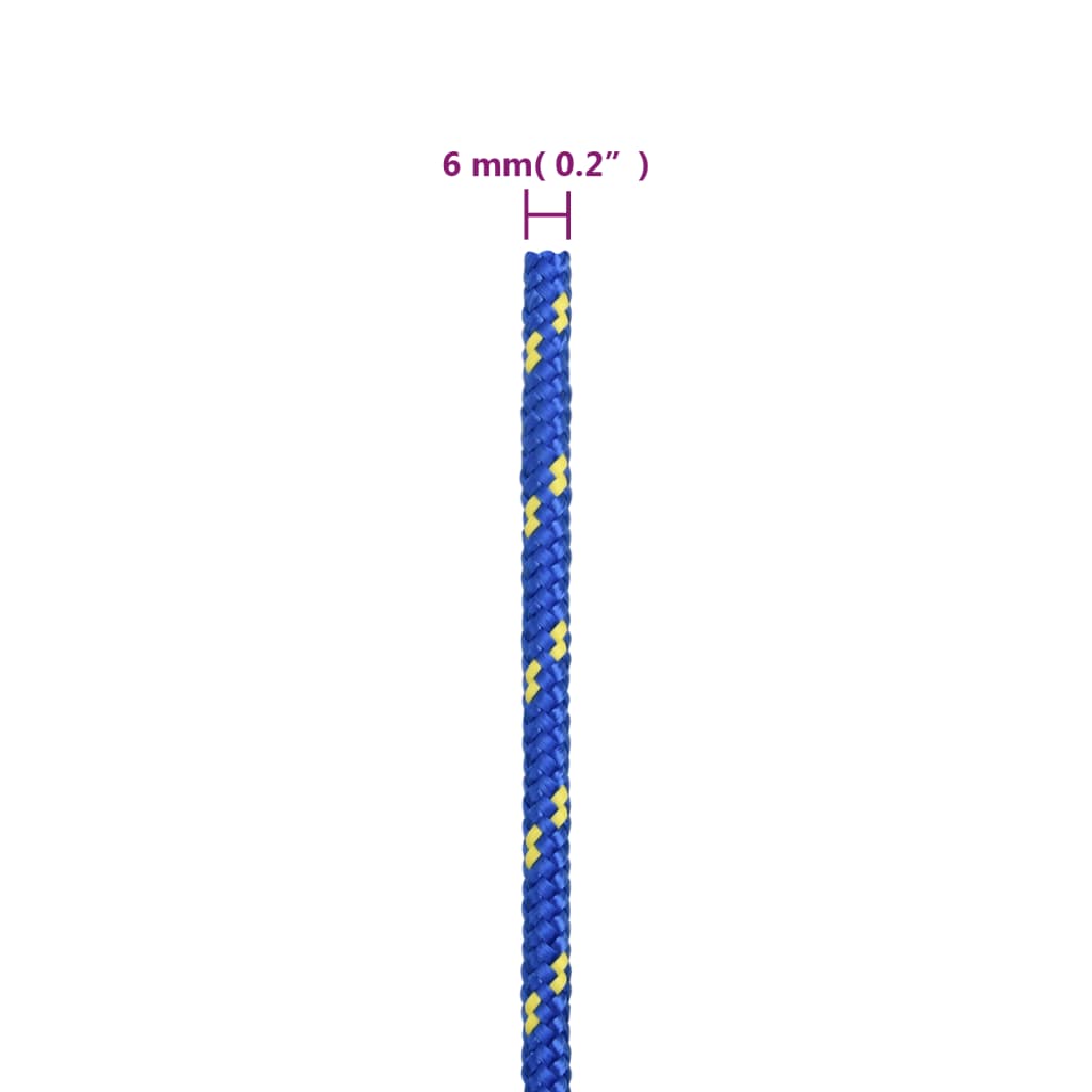 kék polipropilén hajókötél 6 mm 25 m