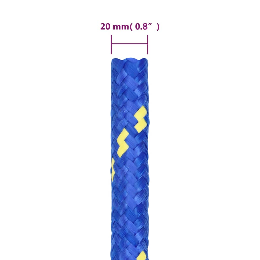 kék polipropilén hajókötél 20 mm 50 m