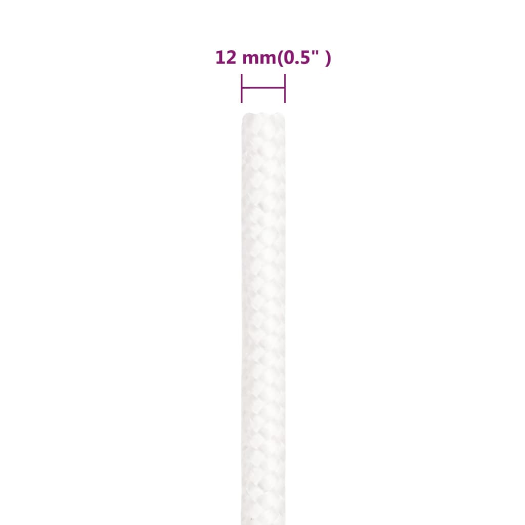 teljesen fehér polipropilén hajókötél 12 mm 100 m