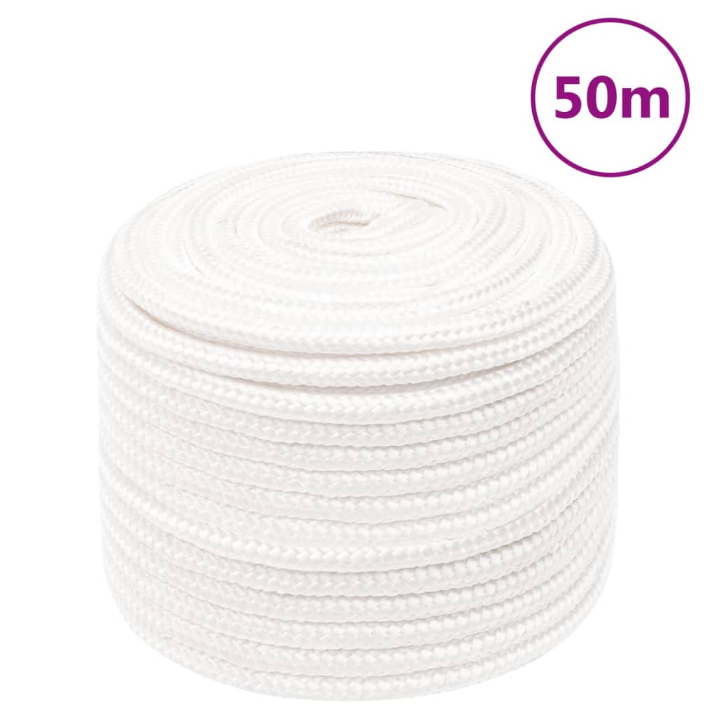 teljesen fehér polipropilén hajókötél 14 mm 50 m