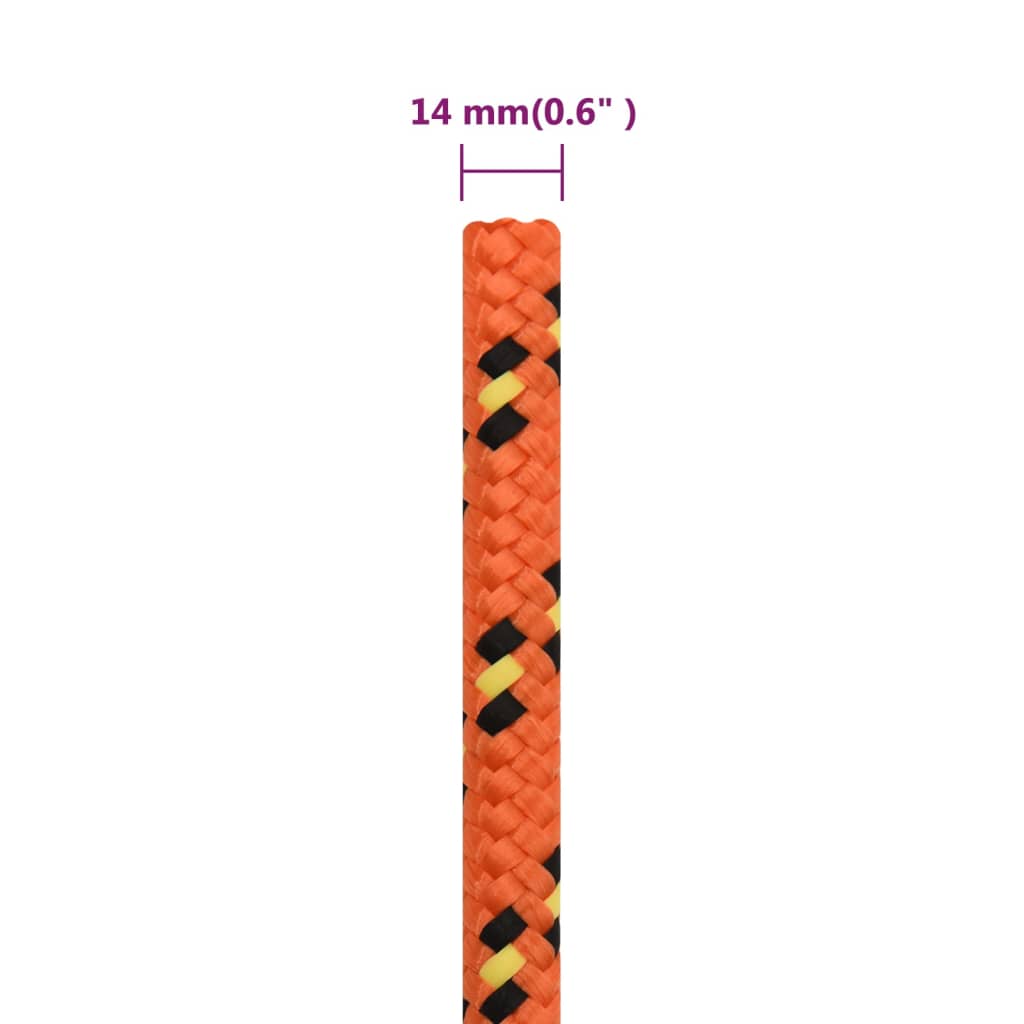 narancssárga polipropilén hajókötél 14 mm 50 m