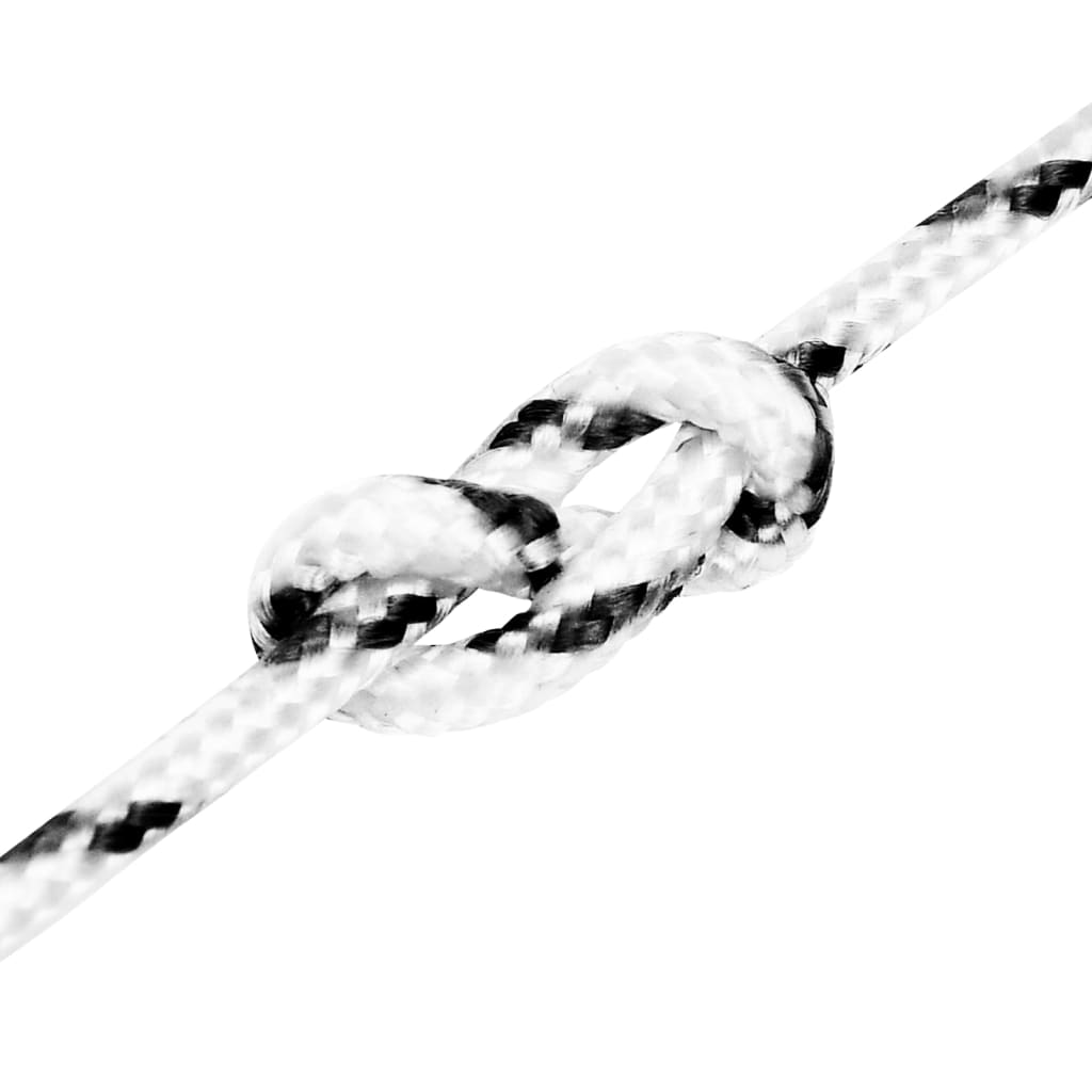 fehér poliészter fonott csónakkötél 4 mm x 50 m