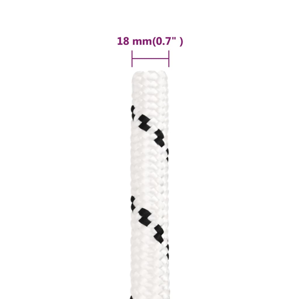 fehér polipropilén munkakötél 18 mm 50 m