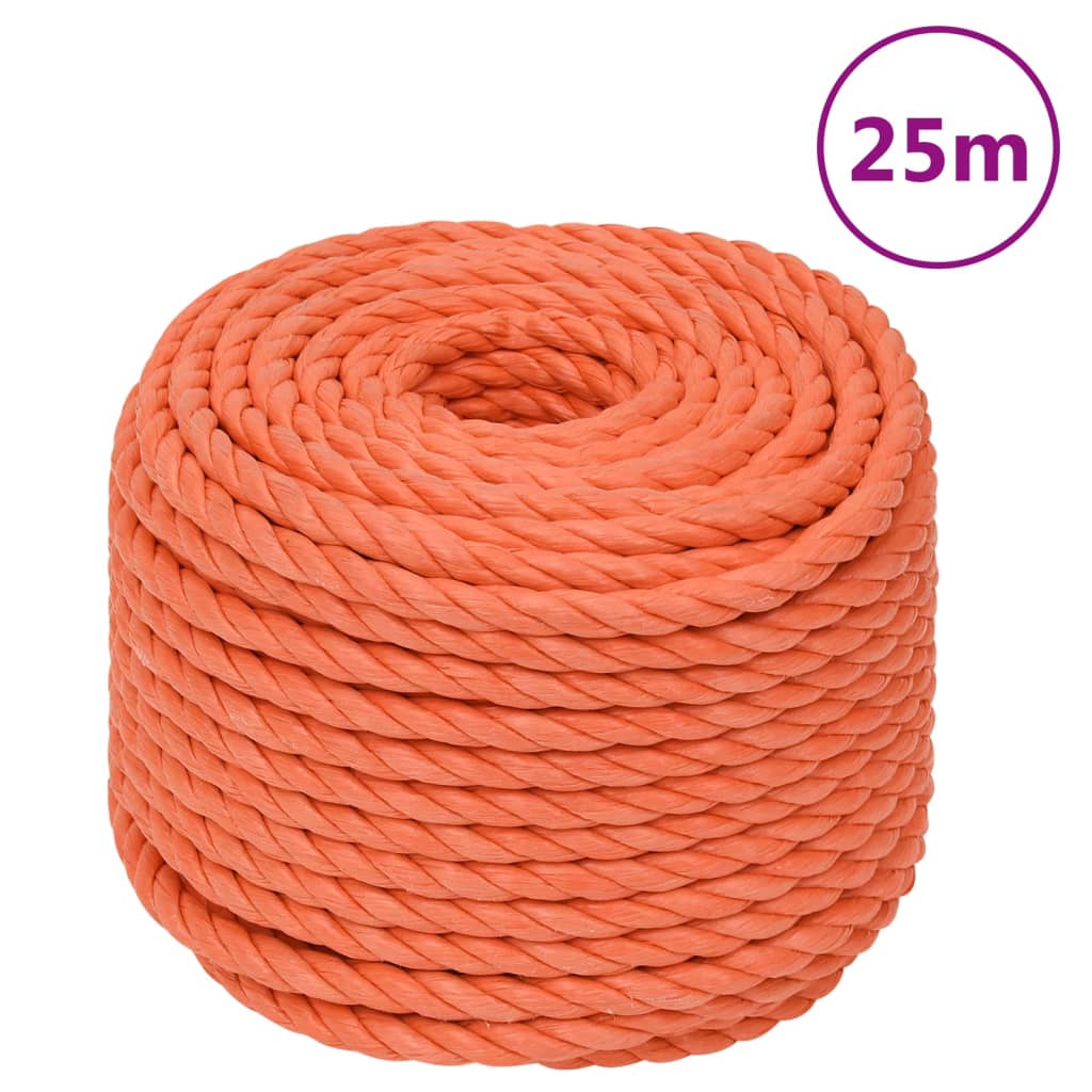narancssárga polipropilén munkakötél 14 mm 25 m