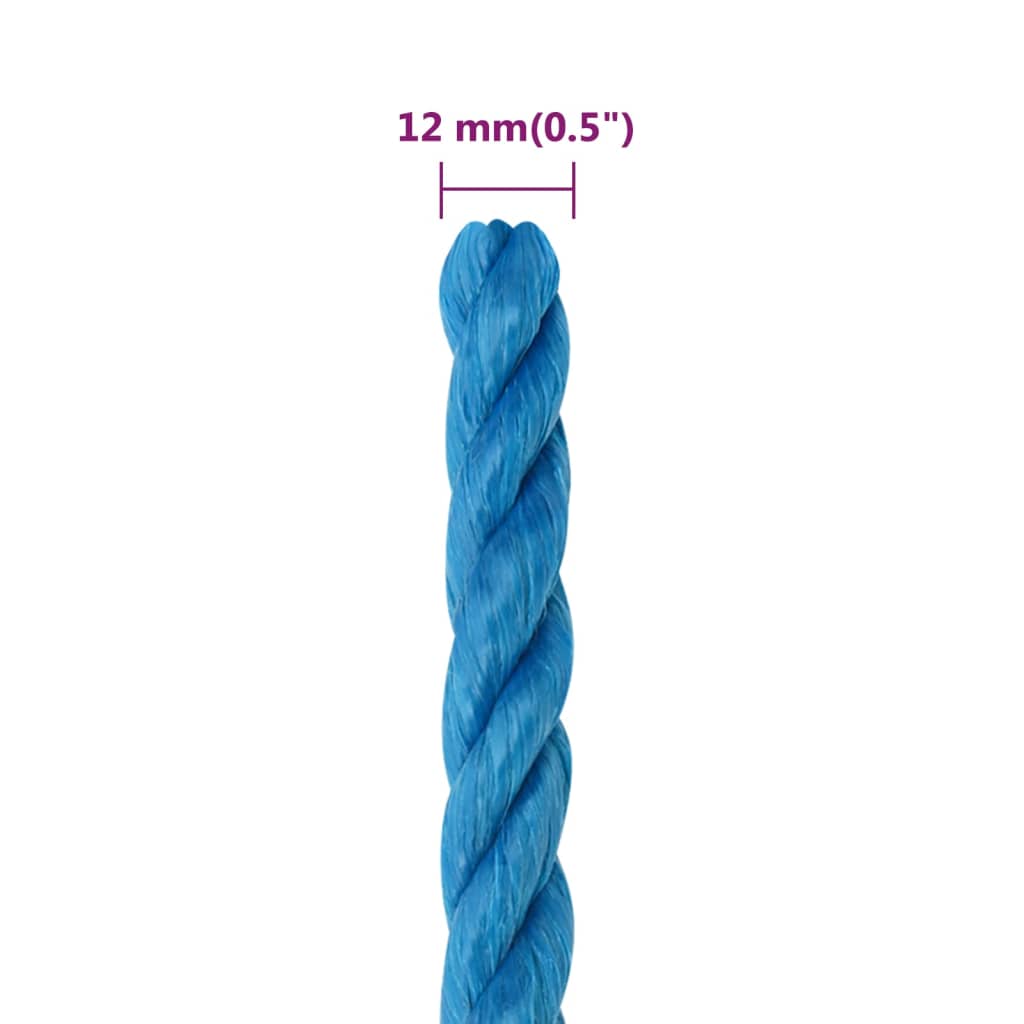 kék polipropilén munkakötél 12 mm 50 m