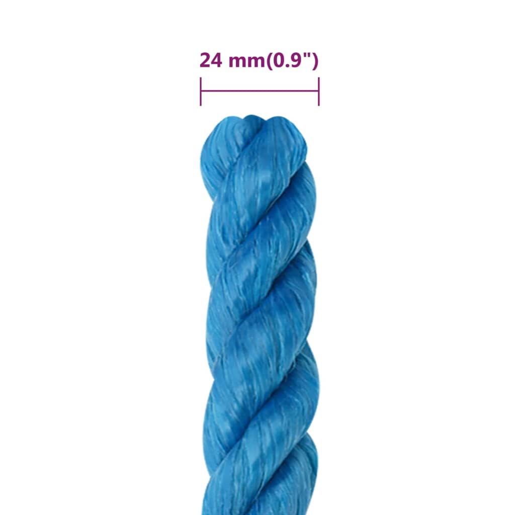 kék polipropilén munkakötél 24 mm 50 m
