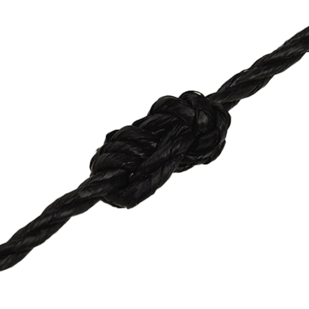 fekete polipropilén munkakötél 8 mm 50 m