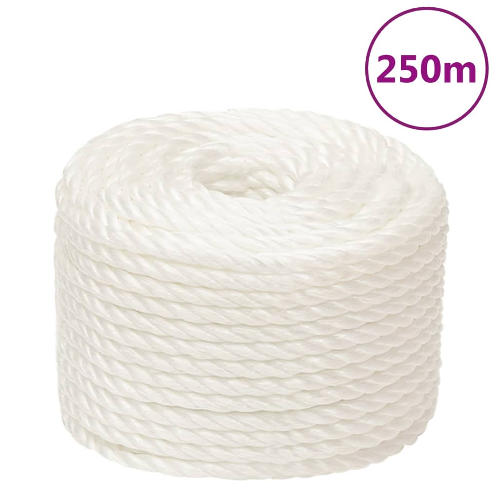 fehér polipropilén munkakötél 12 mm 250 m
