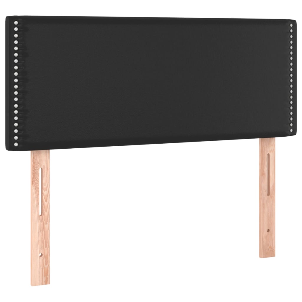 fekete műbőr fejtámla 90x5x78/88 cm