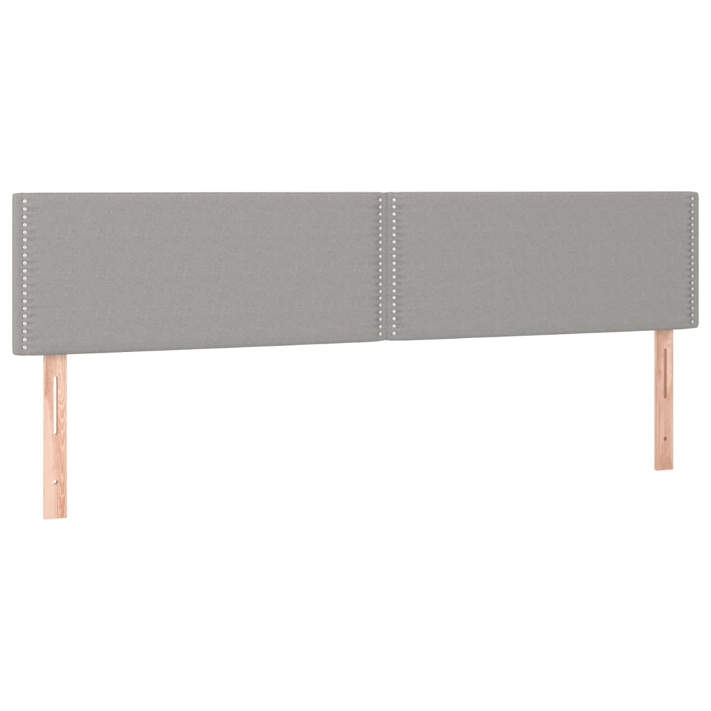 2 db világosszürke szövet fejtámla 100x5x78/88 cm