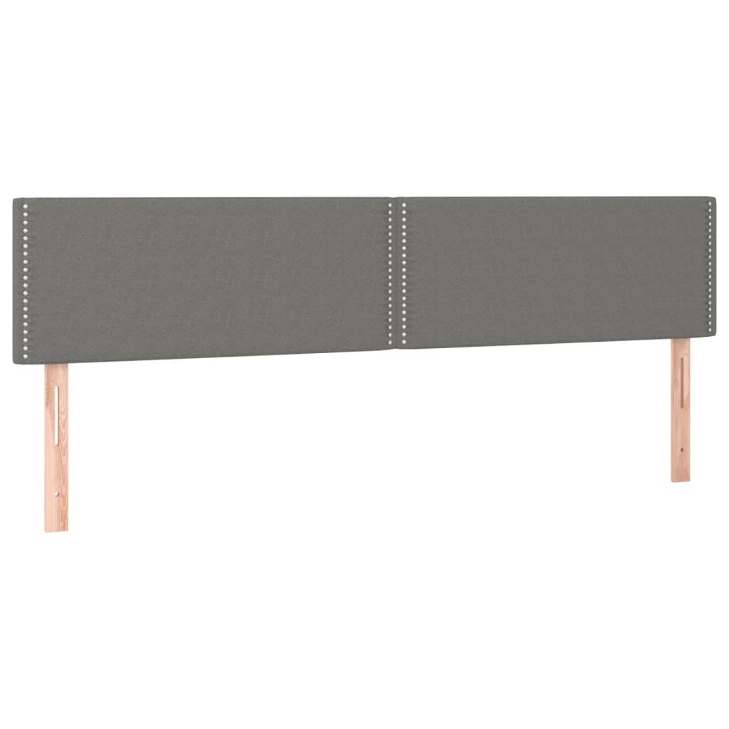 2 db sötétszürke szövet fejtámla 100x5x78/88 cm