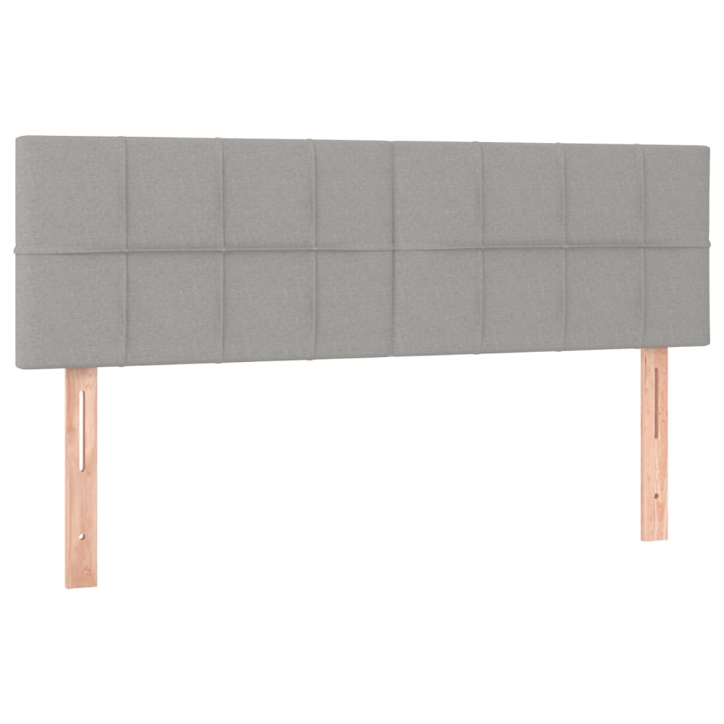 2 db világosszürke szövet fejtámla 72 x 5 x 78/88 cm