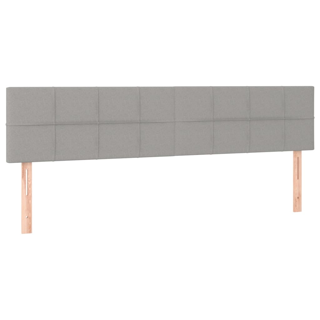 2 db világosszürke szövet fejtámla 80 x 5 x 78/88 cm