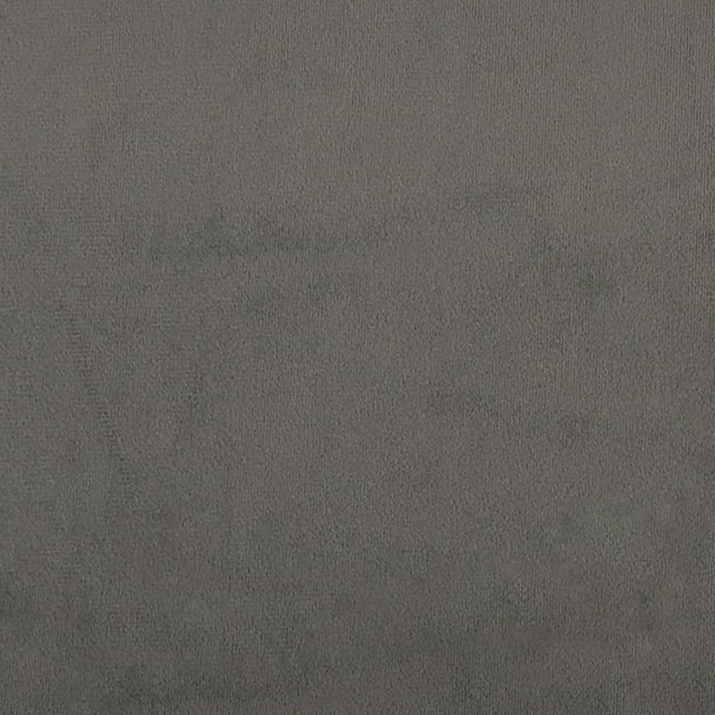 sötétszürke bársony fejtámla 100x7x78/88 cm