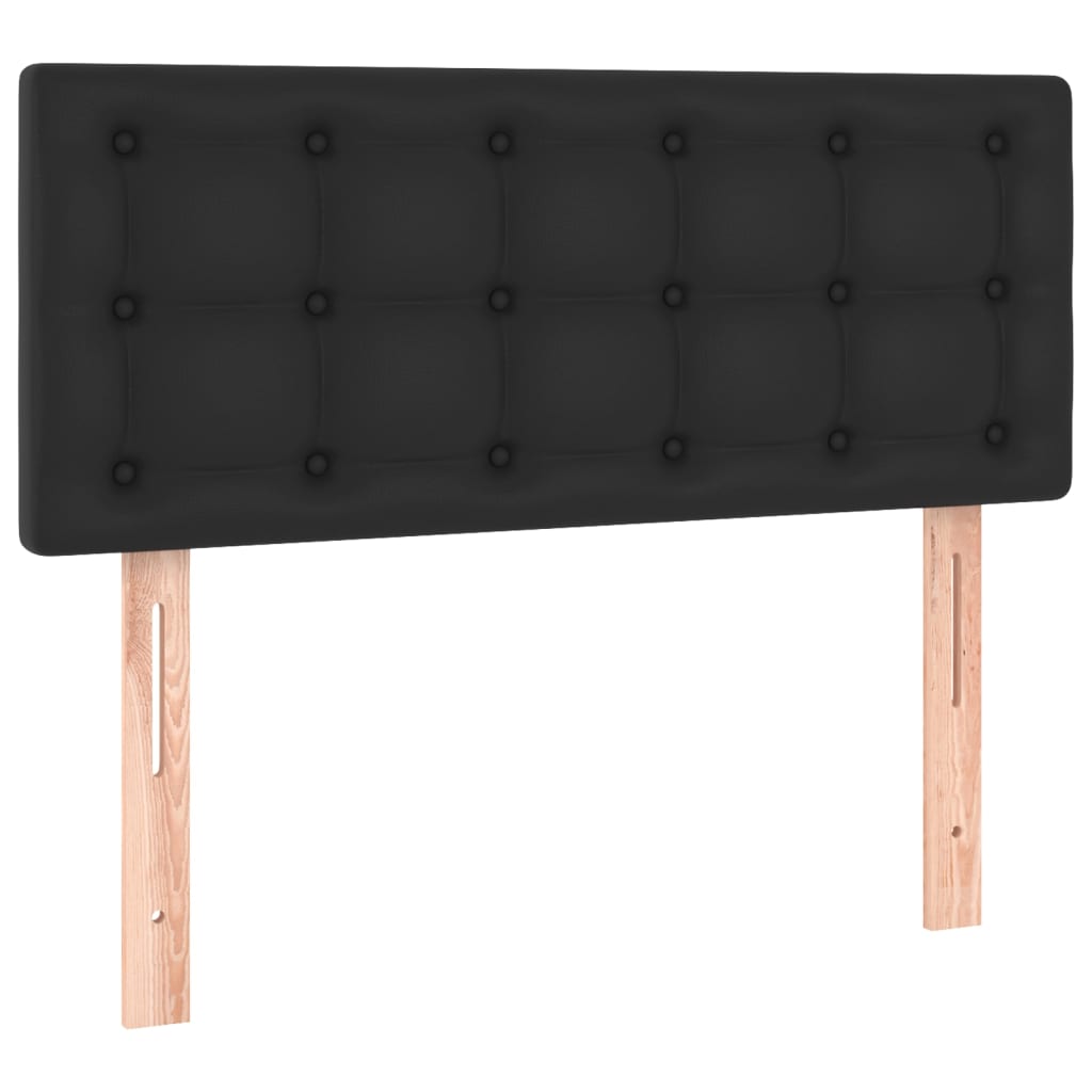 fekete műbőr fejtámla 90x5x78/88 cm