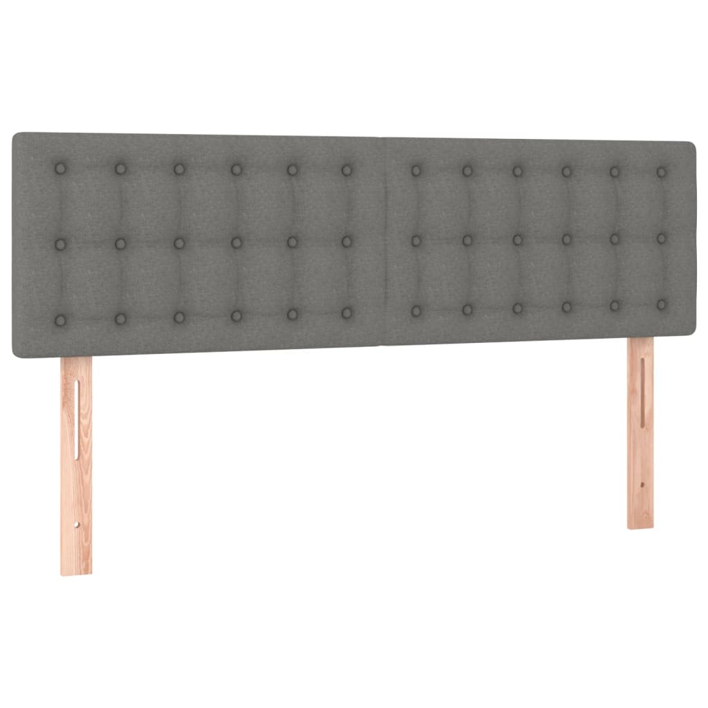 2 db sötétszürke szövet fejtámla 72 x 5 x 78/88 cm