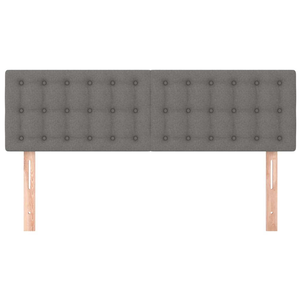 2 db sötétszürke szövet fejtámla 72 x 5 x 78/88 cm