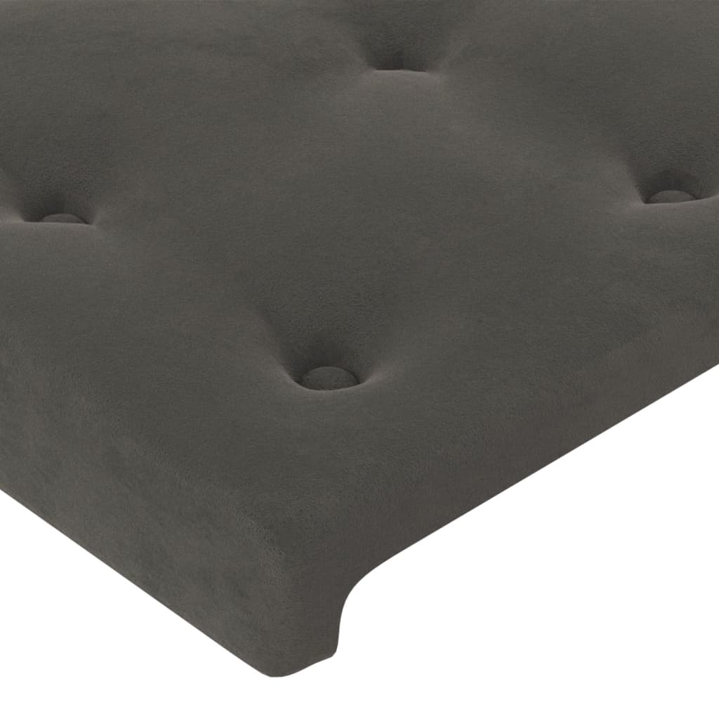 2 db sötétszürke bársony fejtámla 72 x 5 x 78/88 cm