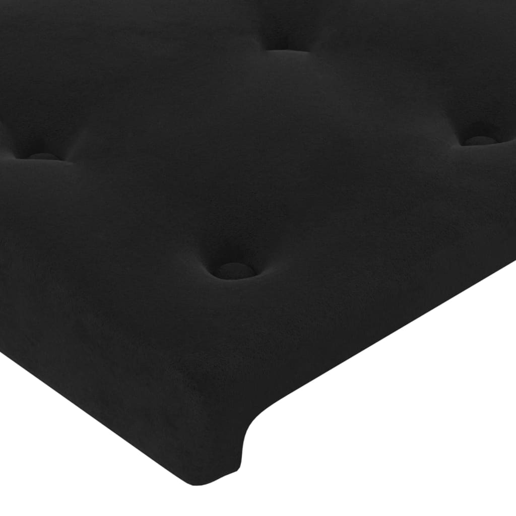 2 db fekete bársony fejtámla 100x5x78/88 cm
