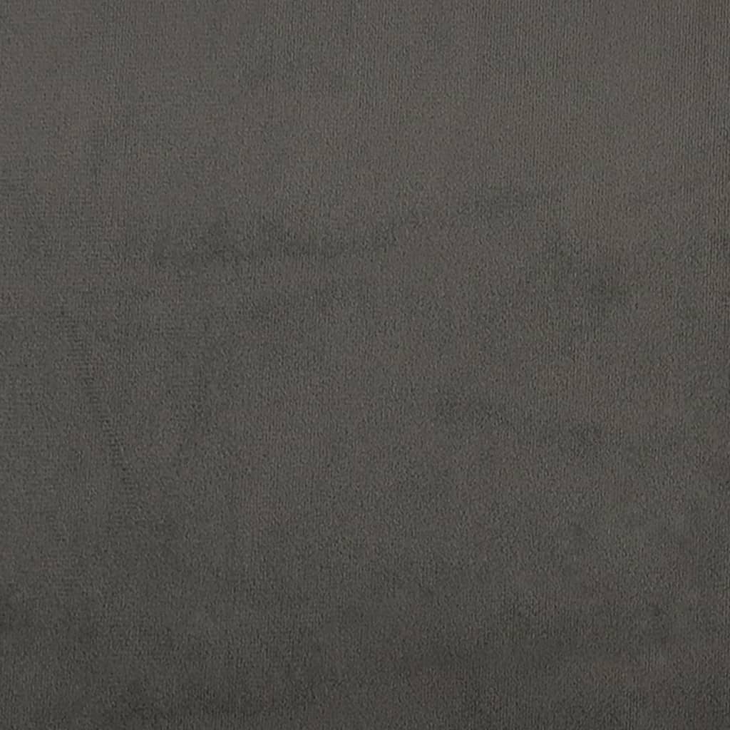 sötétszürke bársony zsebrugós ágymatrac 100x200x20 cm
