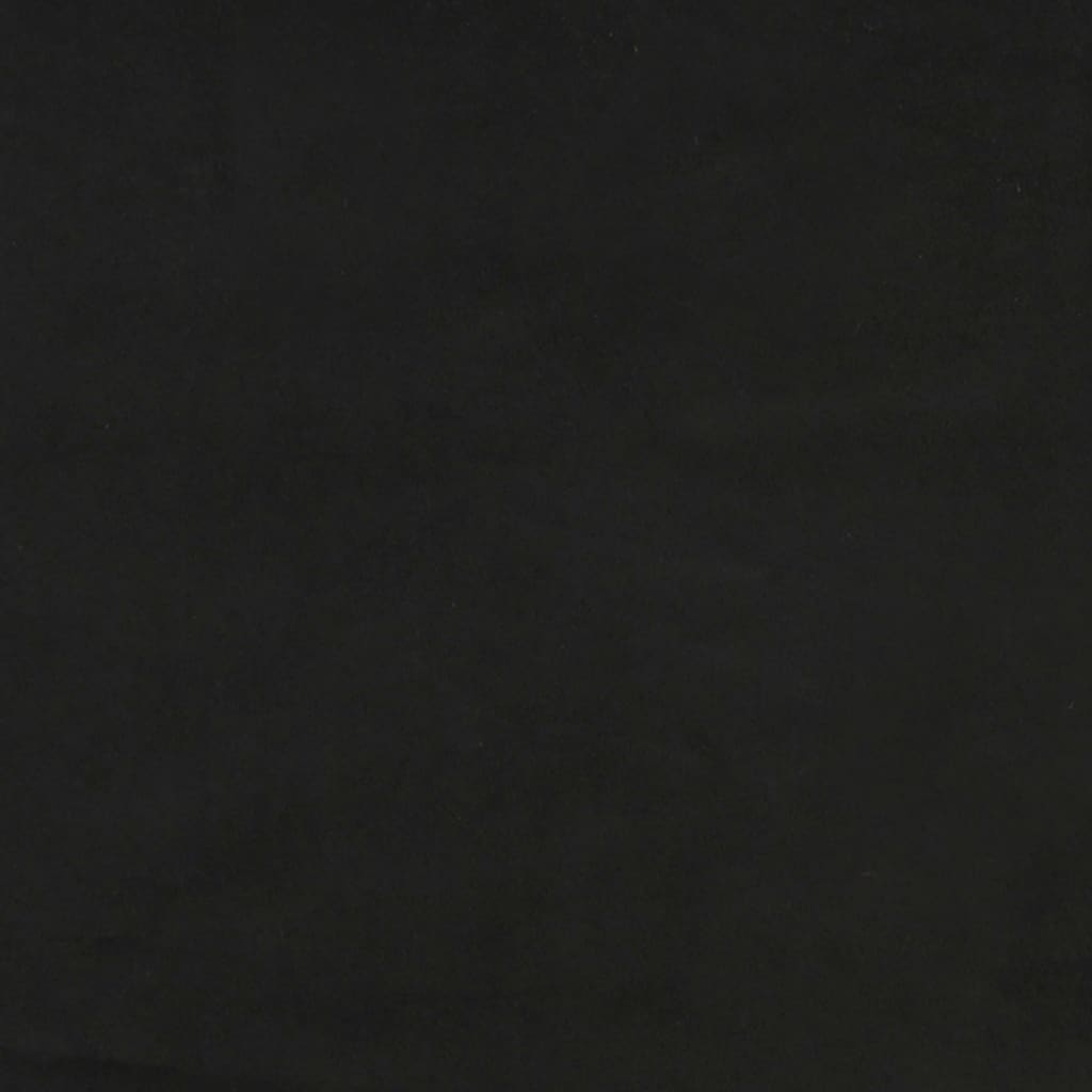 fekete bársony zsebrugós ágymatrac 160x200x20 cm