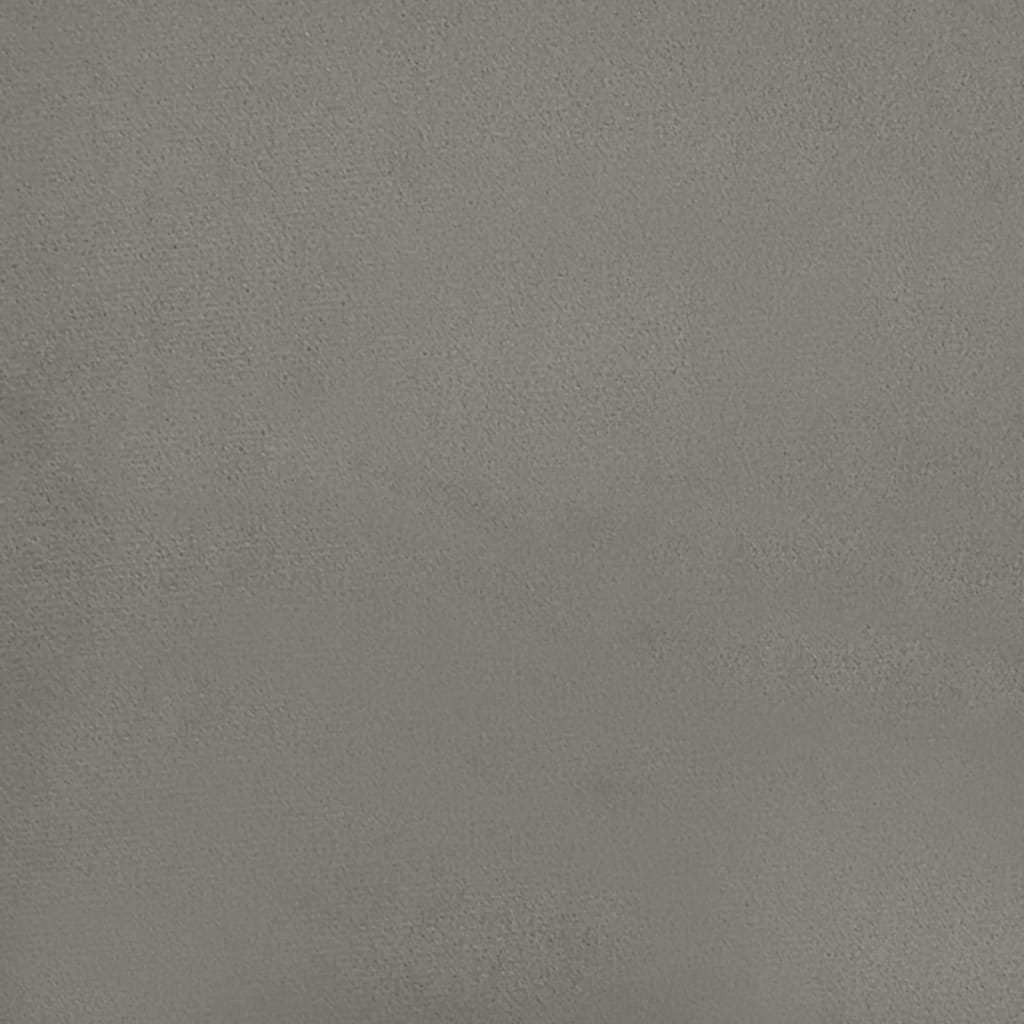 világosszürke bársony zsebrugós ágymatrac 180x200x20 cm