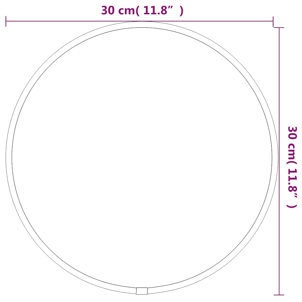 ezüstszínű falitükör Ø 30 cm Kerek