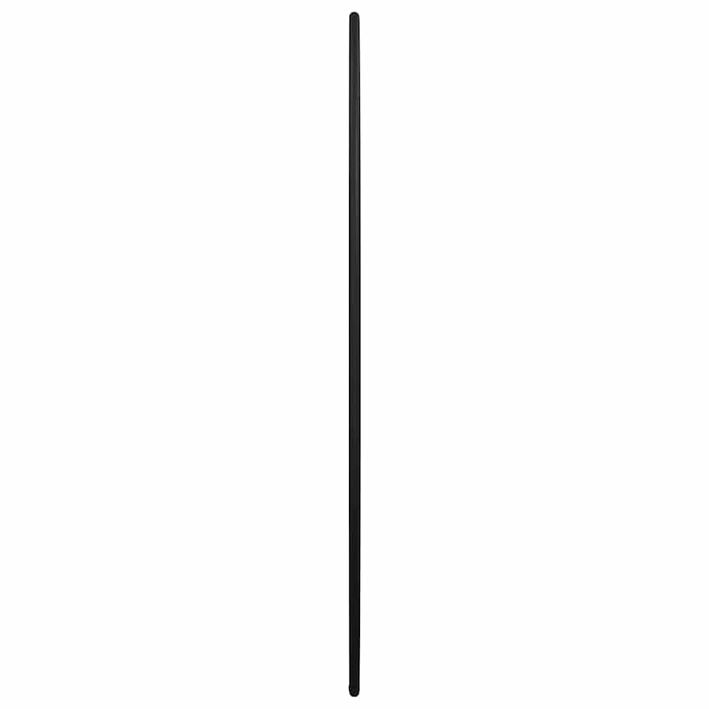 fekete falitükör Ø 50 cm Kerek