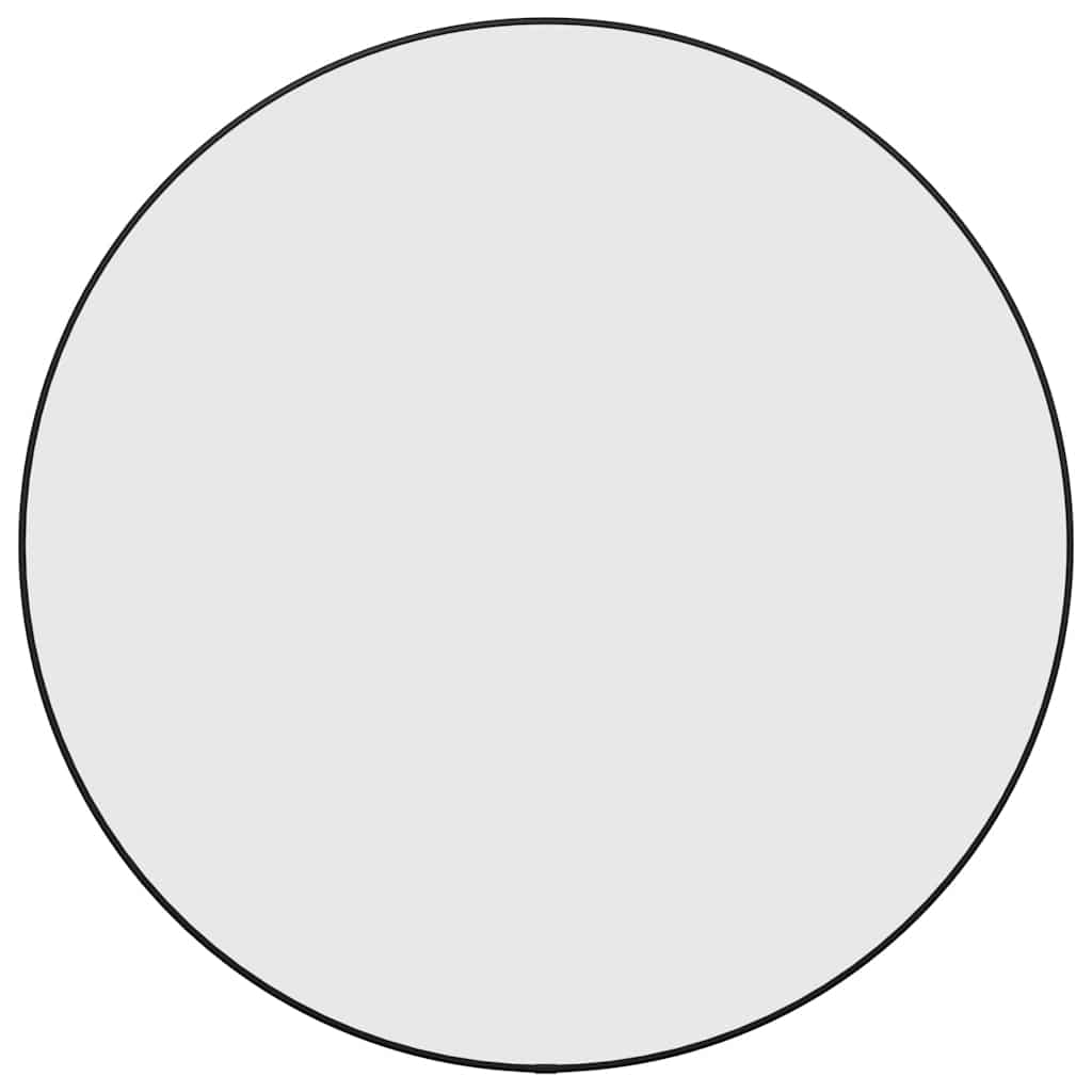 fekete falitükör Ø 60 cm Kerek