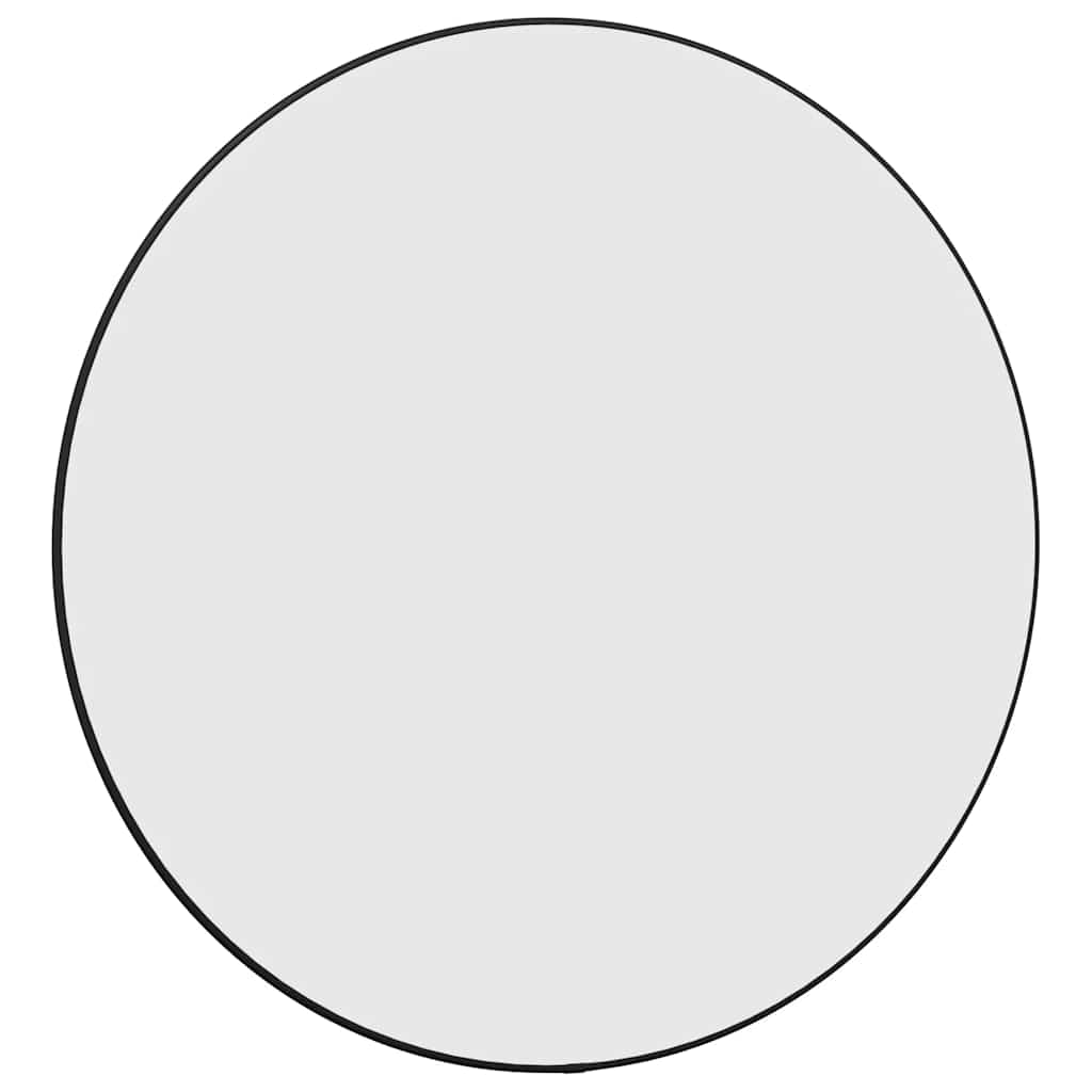 fekete falitükör Ø 60 cm Kerek