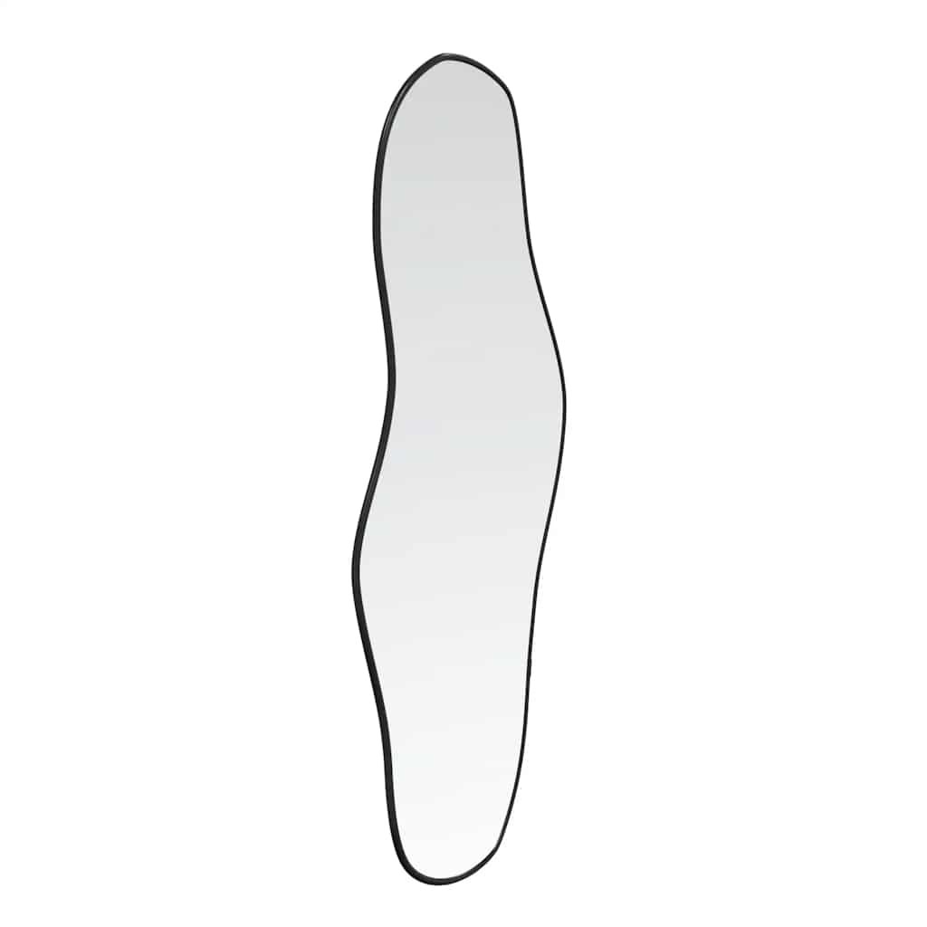 fekete falitükör 100x45 cm
