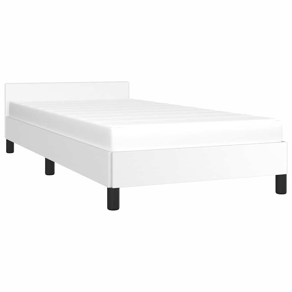 fehér ágykeret fejtámlával matrac nélkül 90x200 cm