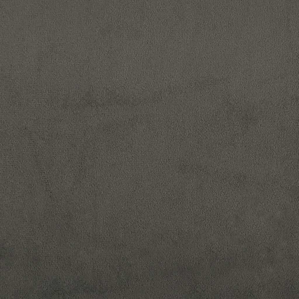 sötétszürke bársony ágykeret matrac nélkül 90x200 cm