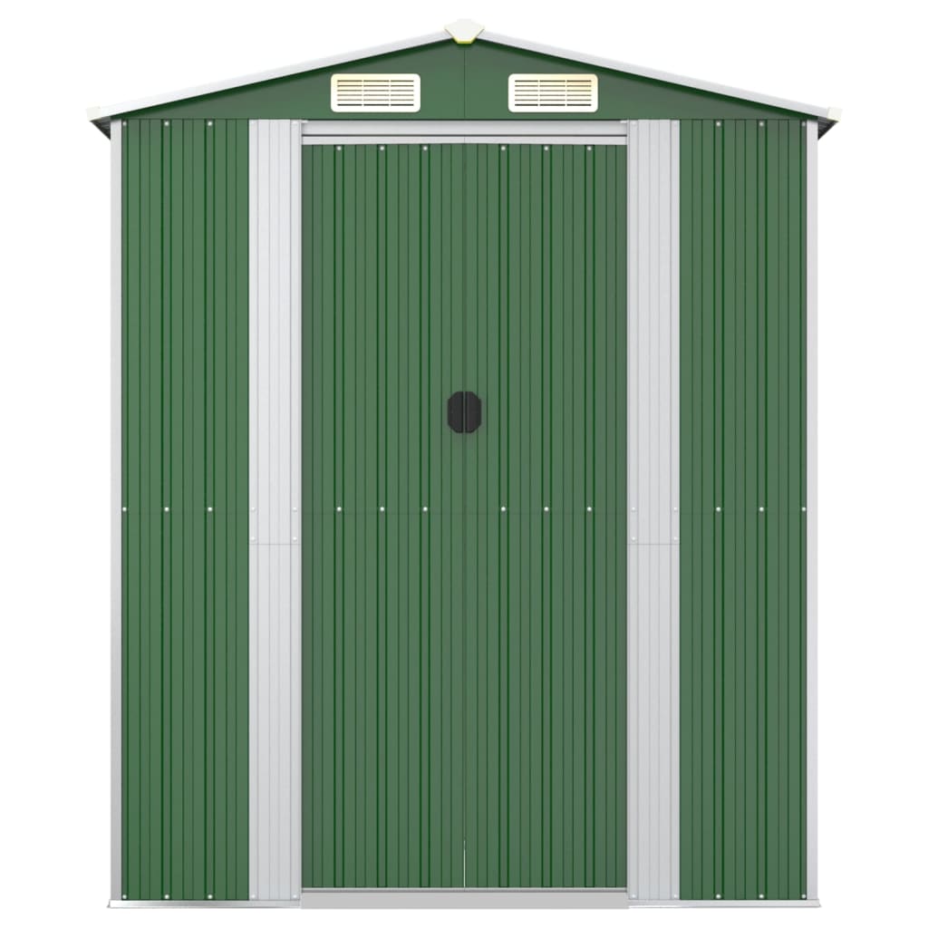 zöld horganyzott acél kerti fészer 192x108x223 cm