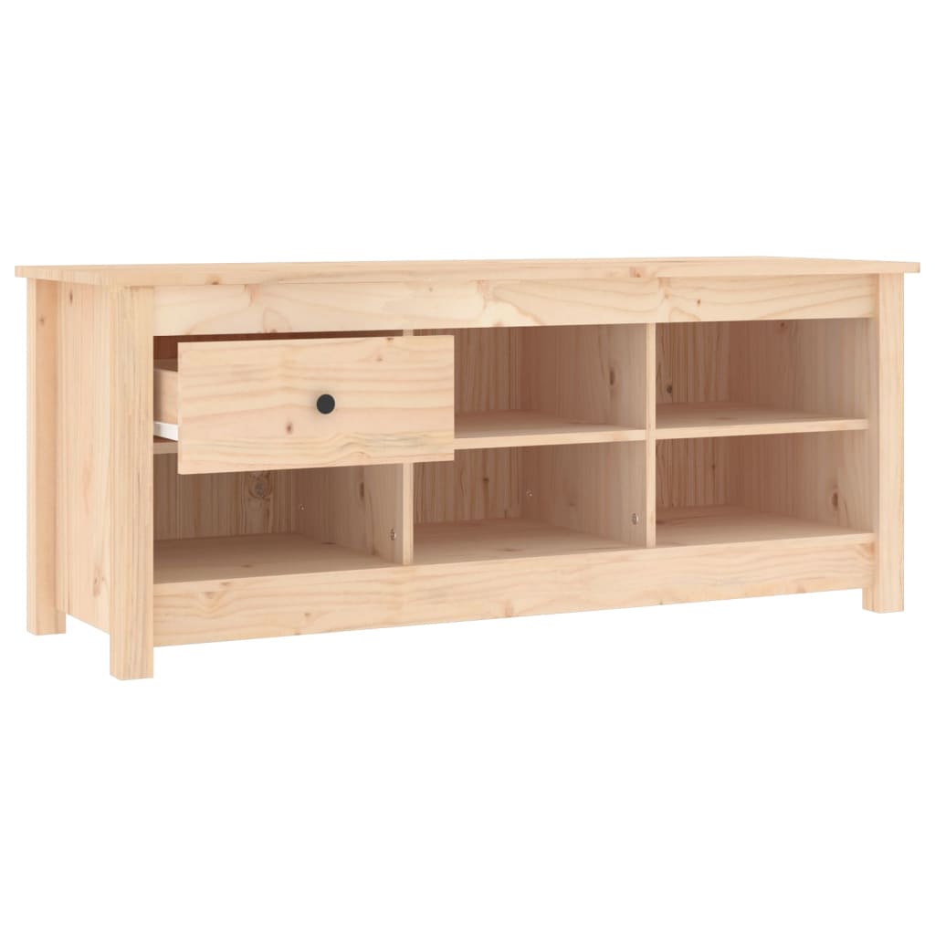 tömör fenyőfa cipősszekrény 110 x 38 x 45,5 cm