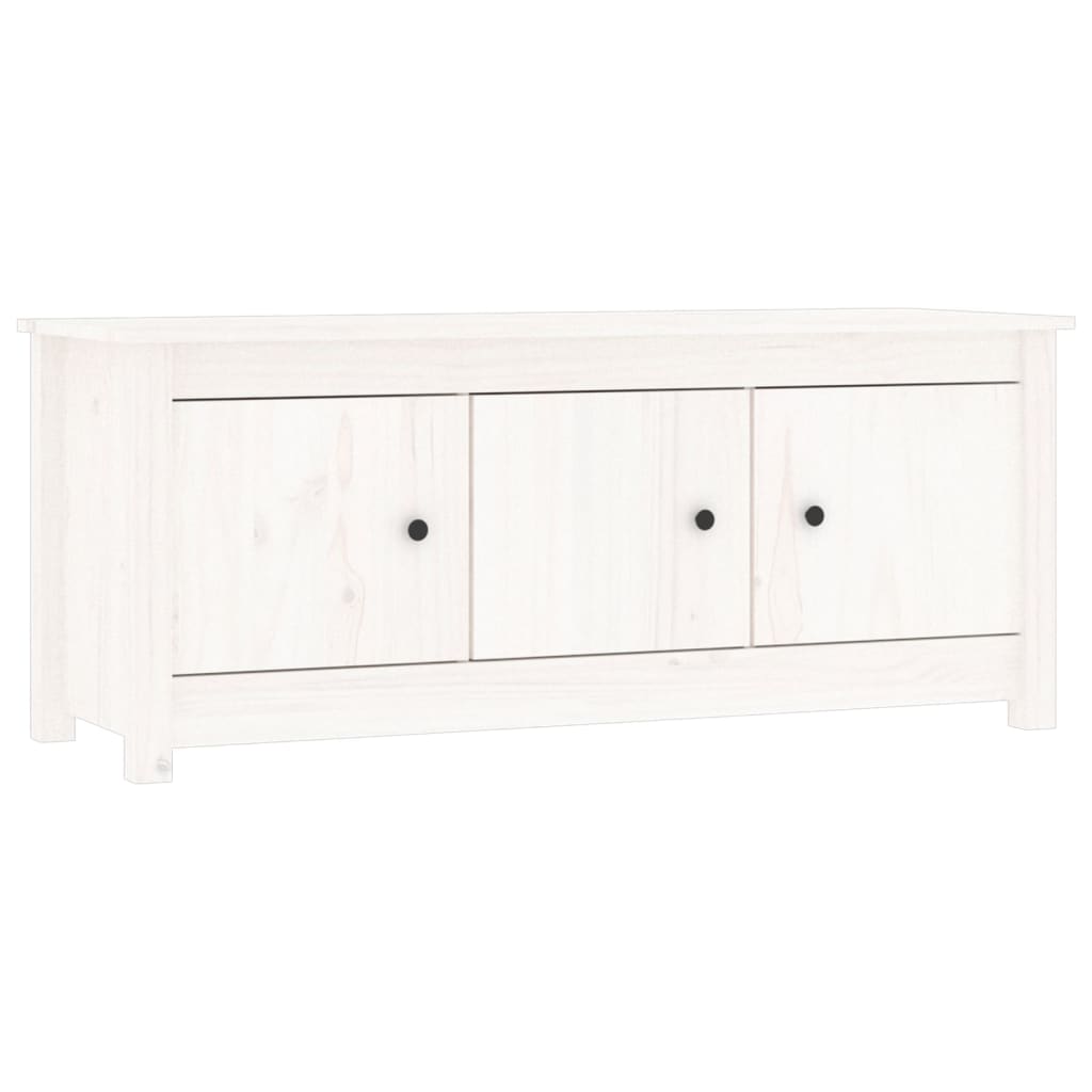 fehér tömör fenyőfa cipősszekrény 110 x 38 x 45,5 cm