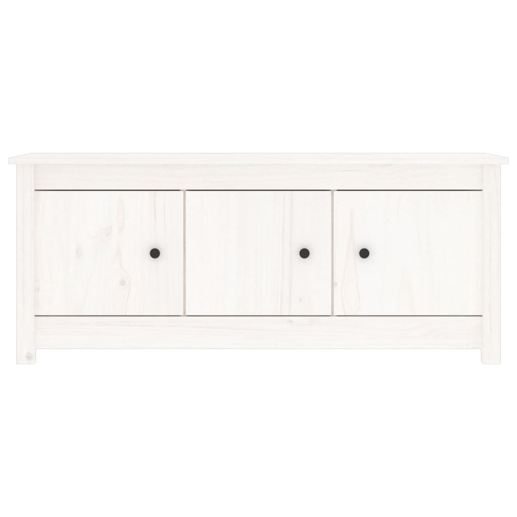 fehér tömör fenyőfa cipősszekrény 110 x 38 x 45,5 cm