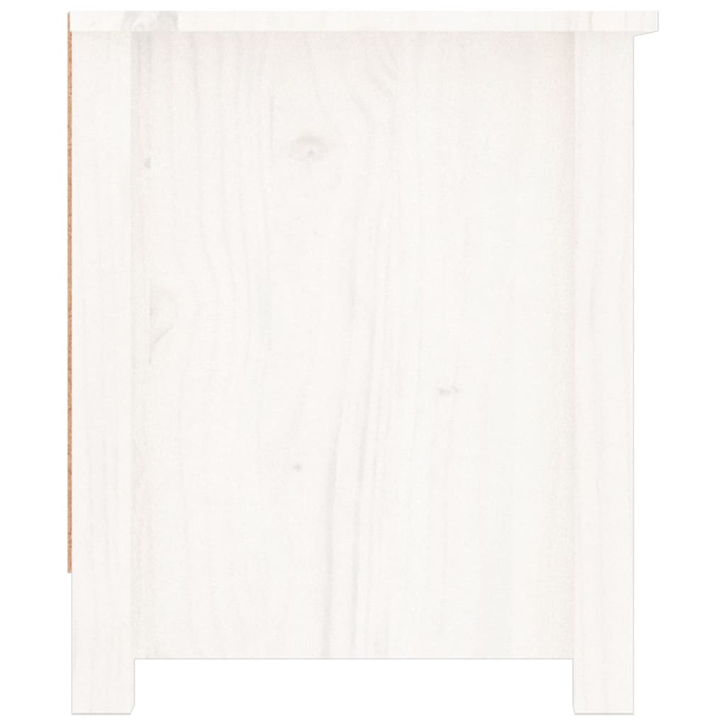 fehér tömör fenyőfa cipősszekrény 110 x 38 x 45,5 cm