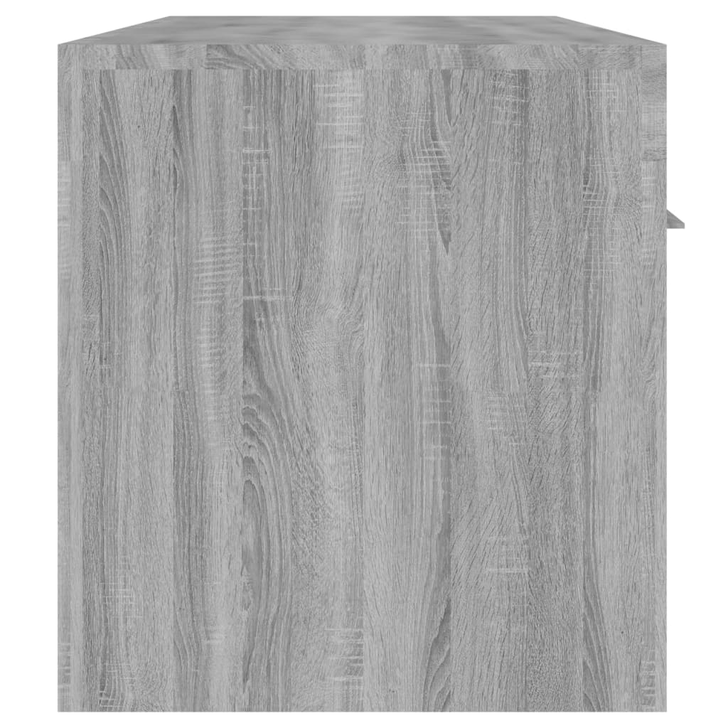szürke sonoma színű TV-szekrény LED-világítással 140x36,5x40 cm