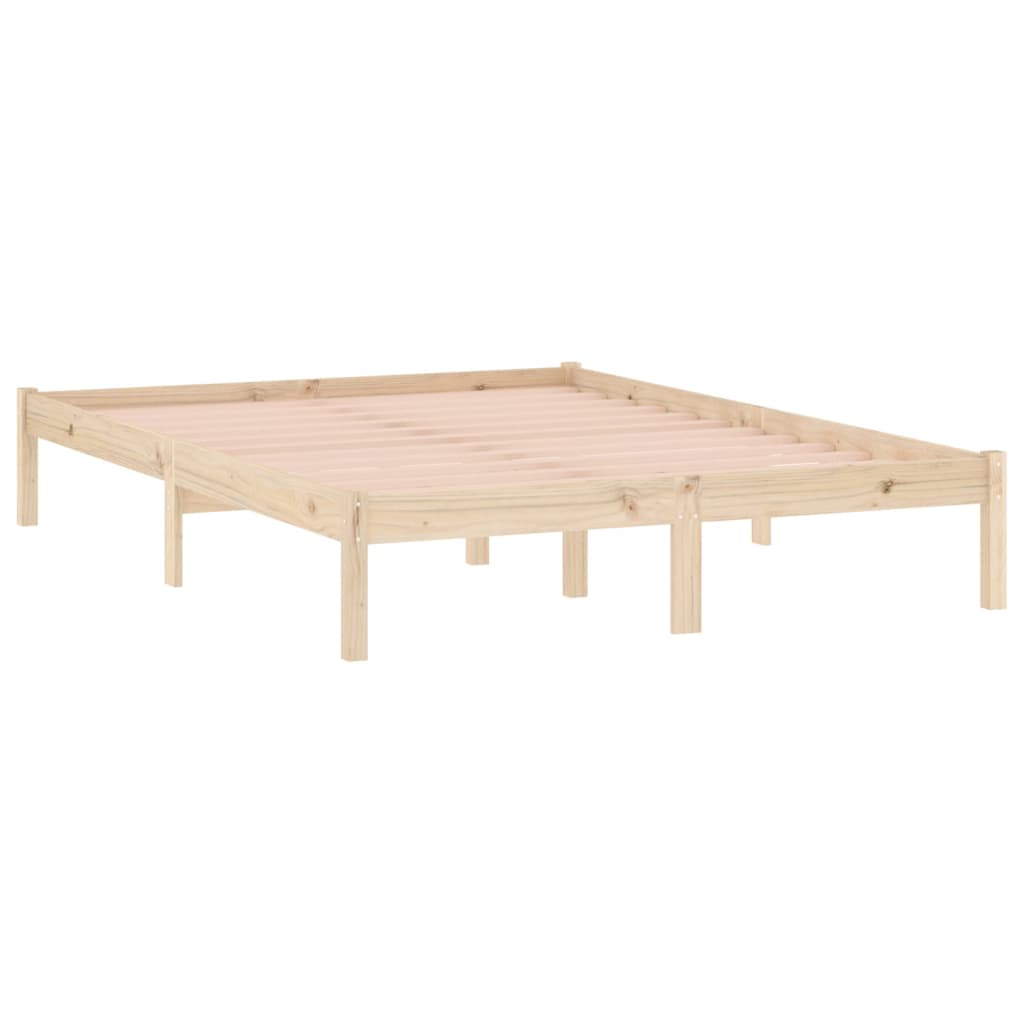 tömör fenyőfa ágy matrac nélkül 137 x 190 cm